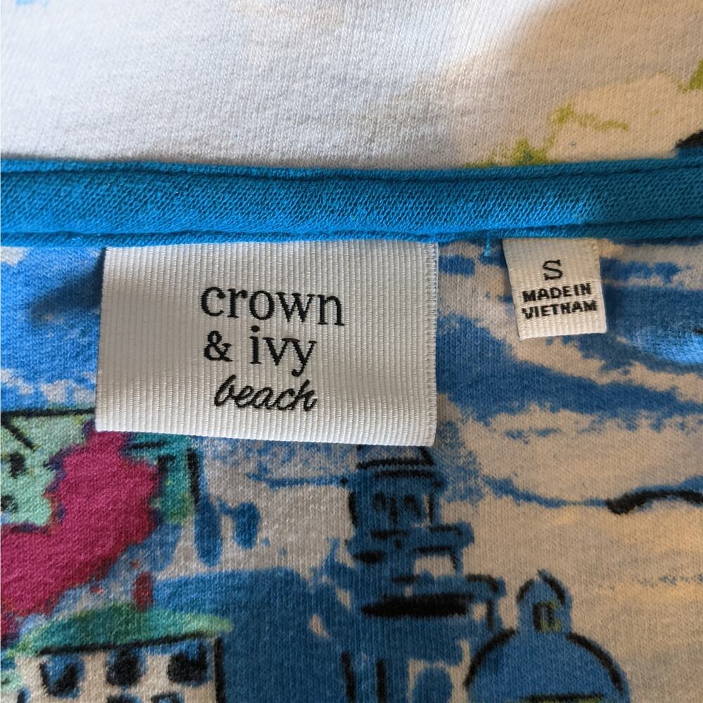 Crown & Ivy Beach Zipped Top Size Small - Picture 5 of 5